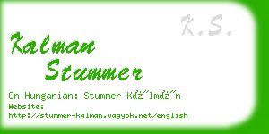 kalman stummer business card